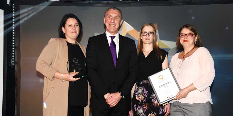  School of Social Sciences, Business & Law administration team won Team of the Year