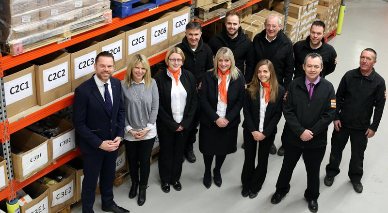 Alex Ingham (left) with his team at MI Supplies.