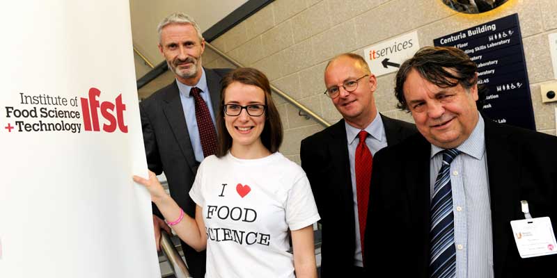 Nigel Atkinson (far right) with representatives from the Institute of Food Science and Technology.