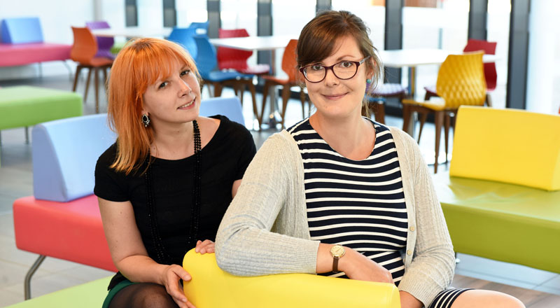 Dr Helen Davies (left) and Dr Sarah Ilott, organisers of the Mock the Weak comedy conference.