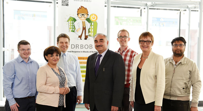 The DR-BoB project team. From left - Ethan Lumb, Huda Dawood, Vladimir Vukovic, Nash Dawood, John Broderick , Tracey Crosbie and Muneeb Dawood.