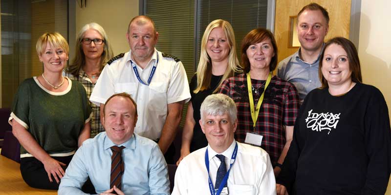 Teesside University and Holme House Prison staff who will be working together on the Inside Out programme.