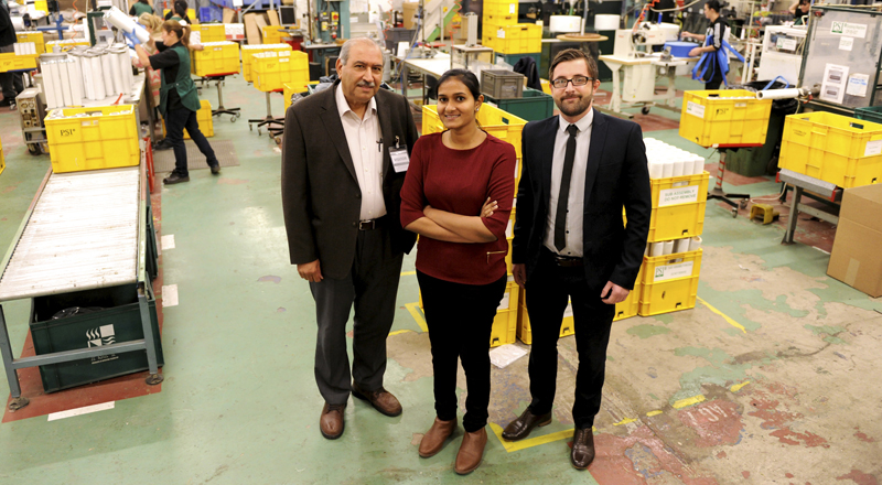 From left -  Dr Faik Hamad, Nausheen Basha and Lloyd Cochrane.