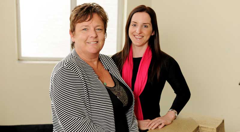 Professor Dorothy Newbury-Birch with Dr Emma Giles.