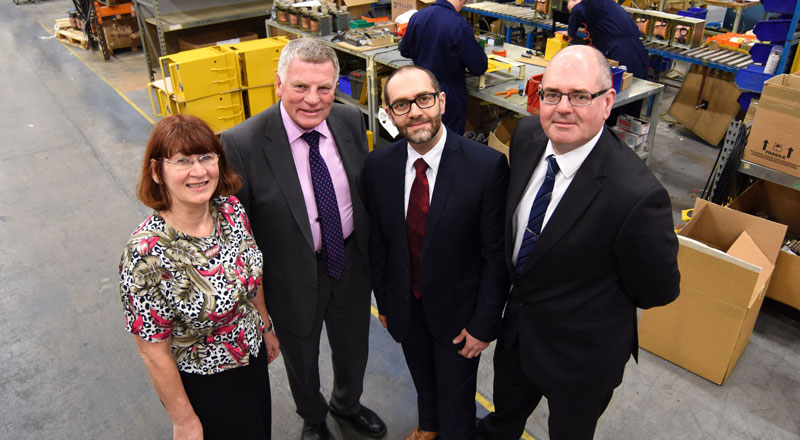 Carole Wright (Business Development Manager at Carroll & Meynell), Mike Meynell (Managing Director of Carroll & Meynell), Omar Al-Janabi (Business Innovation Manager at The Forge) and Lee Marshall (Commercial Manager at Carroll & Meynell).