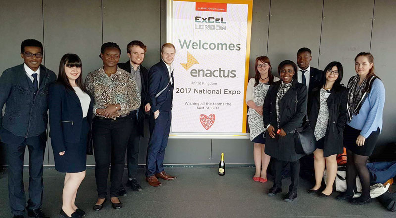 The Enactus Teesside team at the 2017 Enactus UK National Expo