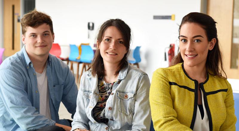 Pictured from left: Carl Meggs, Laura Woolley, Natalie Woods 