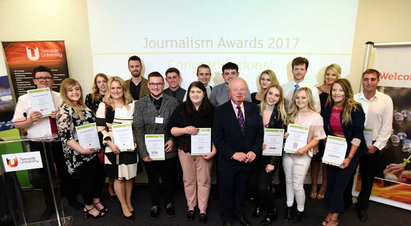 Budding journalists receive prizes from industry veteran | Media centre |  Teesside University