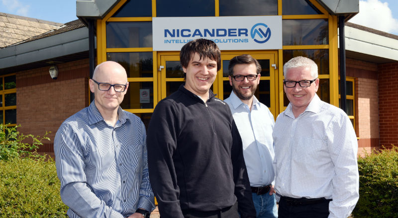 Scott Meikle (Principal Consultant, Nicander), Peter Southward, Tyrone Davison and Trevor Platt (Business Development Manager, Nicander).