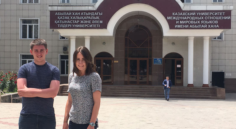 Jake and Hannah pictured in Kazakhstan