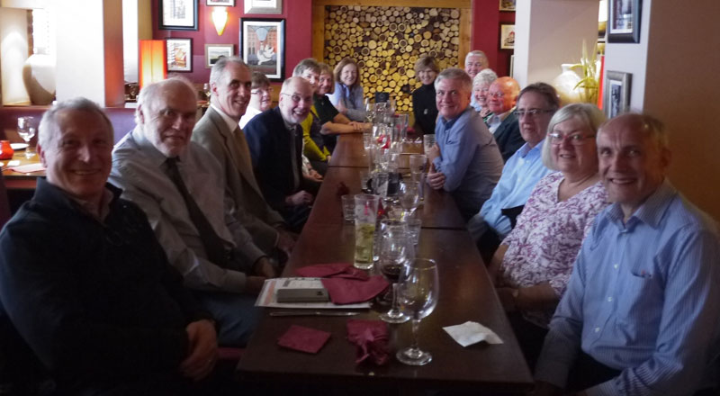 Among those enjoying the reunion, graduates Allan Pollock, Alan Green, Anton Van Santen, Geoff Walker, John Hobson, Kamal Jardaneh and lecturers Dr George Martin, Dr Dave Pritchard and Dr Mark Gerrard