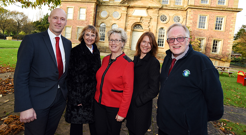 Councillor Carl Quartermain, Cabinet Member for Tourism, Culture and Communications; Amanda Skelton, Chair of the SSI Task Force, Dr Joan Heggie, Research Fellow and formerly the project manager of the British Steel Archive Project, Business & Law; Professor Natasha Vall, Head of Humanities in the School of Social Sciences, Humanities  and Law; and Malcolm Armstrong, Cultural Services Manager at Redcar & Cleveland Borough Council. 