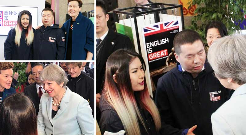 Zhao Jing and Zheng Jianwei meeting Prime Minister Theresa May.