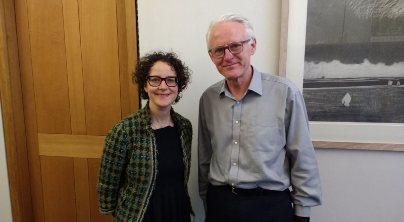 Dr Amelia Lake with MP Norman Lamb.