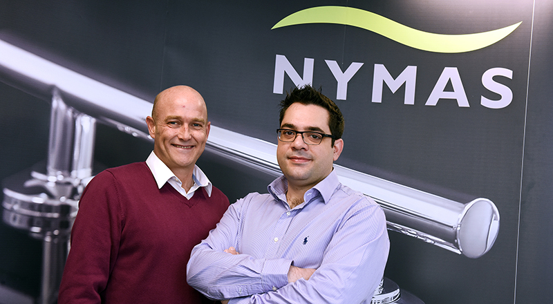 Business improvement coordinator Dr Thanos Klonis (right) and Product Design & Innovation Coordinator Lawrence Stratton (left) were taken on at NYMAS on Knowledge Exchange Internships through Innovate Tees Valley.