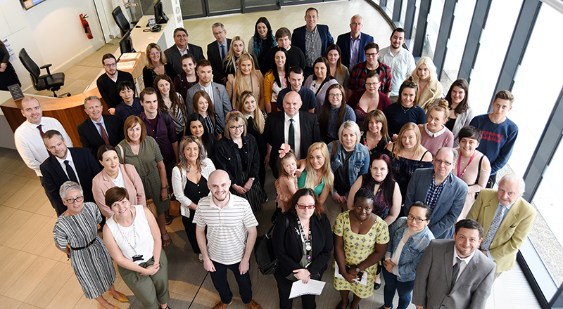 Recipients of prizes and scholarships met with donors at a special event at Teesside University. 