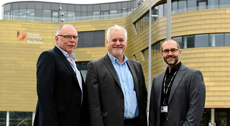 Professor Gary Montague, Malcolm Knott (ITS) and Omar Al-Janabi