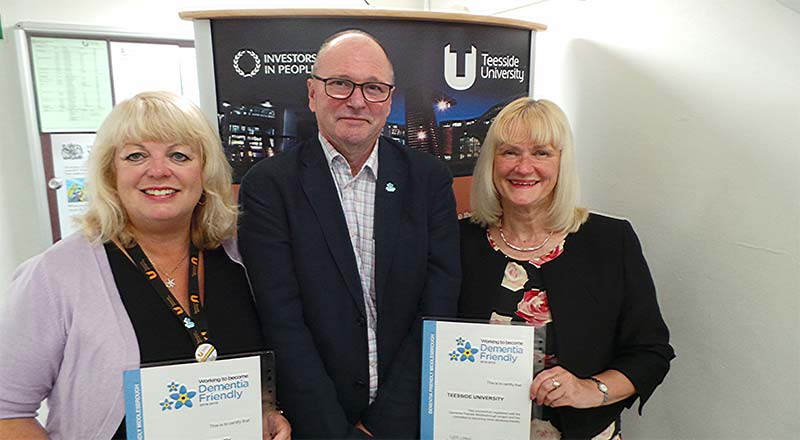 Margaret Younger, Equality and Diversity Adviser,  Juliet Amos, Director of Human Resources and Brian Rowcroft, Project Lead for Dementia Friendly Middlesbrough.