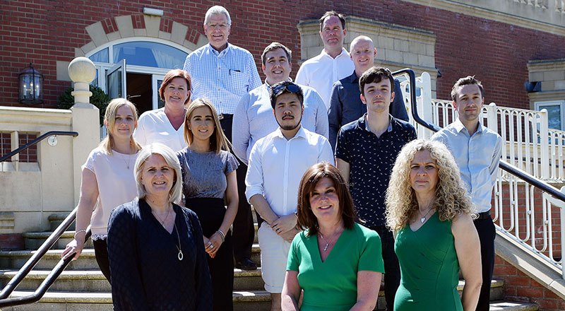 Participants in the LEAP 50 programme with (front row, from left) Teesside University Business School principal lecturer Dr Gill Owens, Pro Vice-Chancellor Professor Jane Turner OBE DL and Associate Dean Meryl Levington.