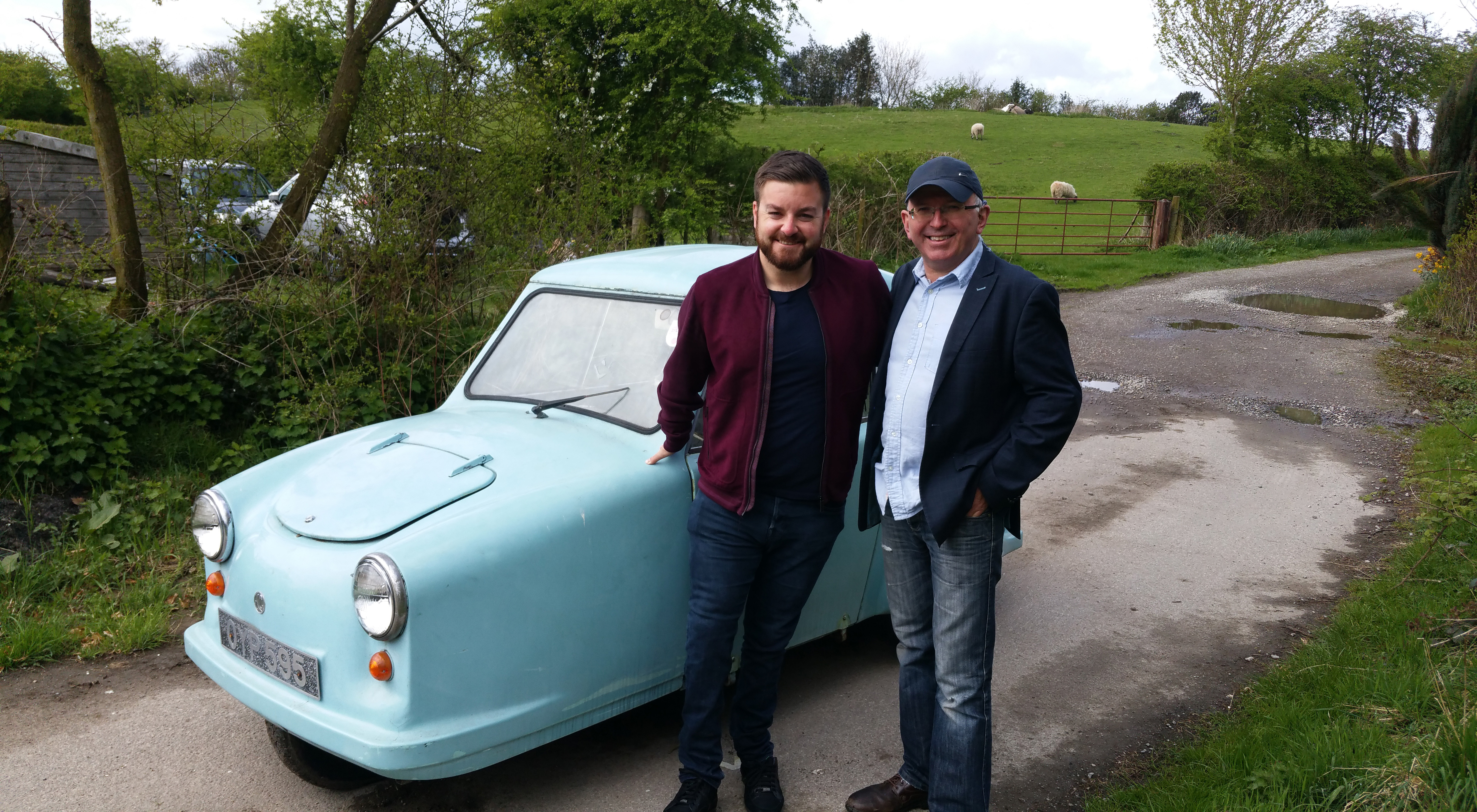 Simon McKeown, (right), with journalist and comedian Alex Brooker.