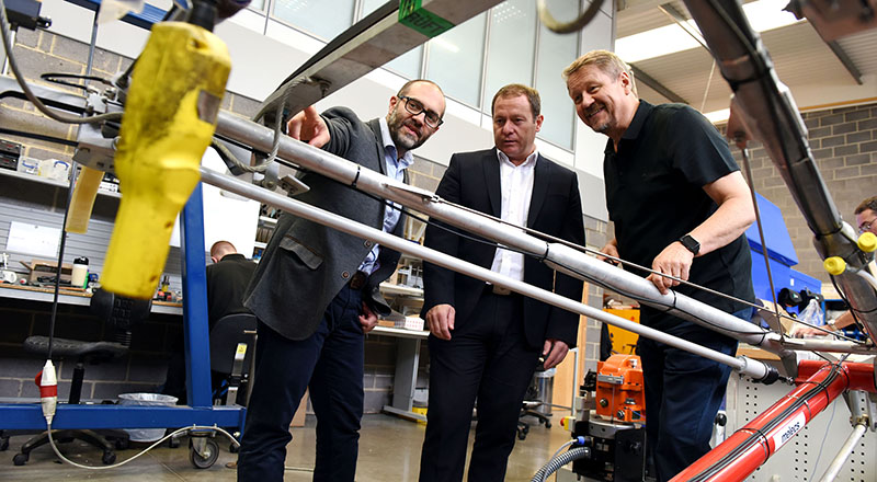 (L-R) Omar Al-Janabi (Business Innovation Manager, Teesside University), Mike Gilkes (Enterprise Europe Network Manager, Teesside University) and Professor Jarek Rosinski (CEO, Transmission Dynamics).