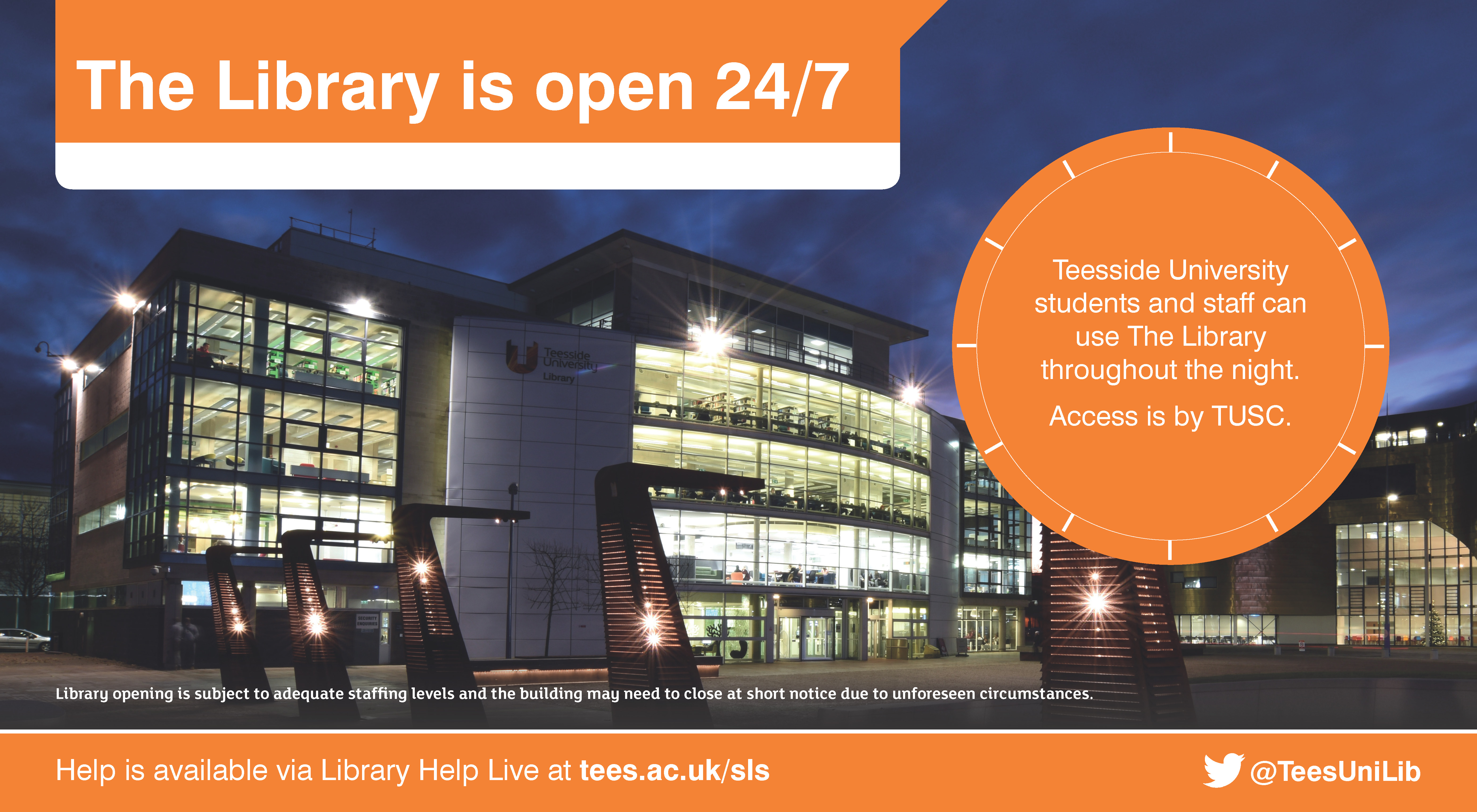 The Library Is Open 24 7 The Library Teesside University