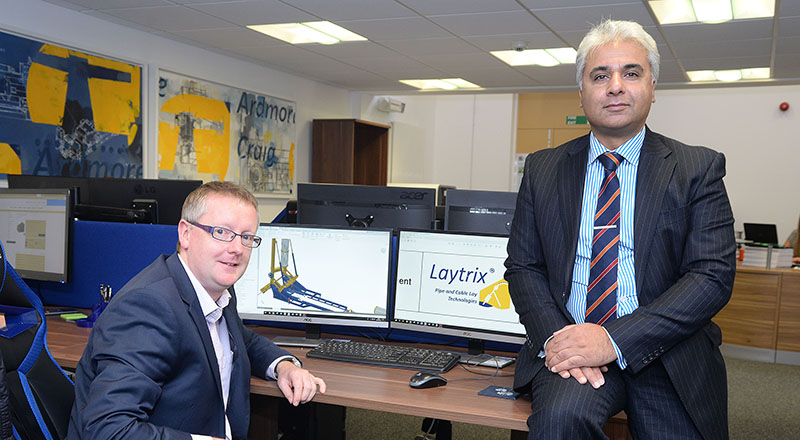 Andy Stevenson (left), founder and director of Ardmore Craig, with Suhail Aslam, Innovate Tees Valley Project Manager