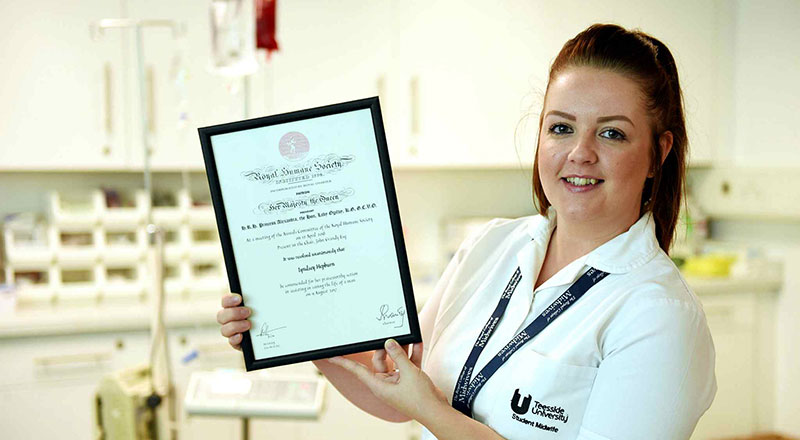 Lyndsey Hepburn with her Royal Humane Society Award