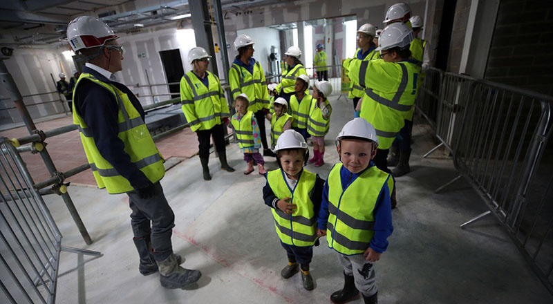 Children from Darlington College Childcare Centre at the National Horizons Centre.