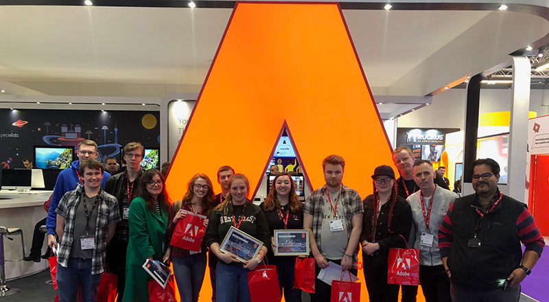 Teesside University students during the challenge