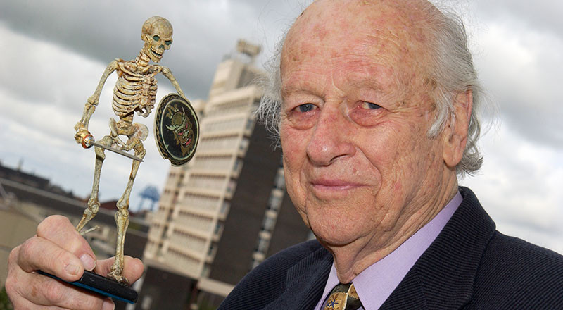 Movie special effects legend Ray Harryhausen, who visited Animex several times.