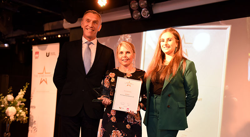 Beverly Boden (centre) won Most Inspirational Member of Staff.