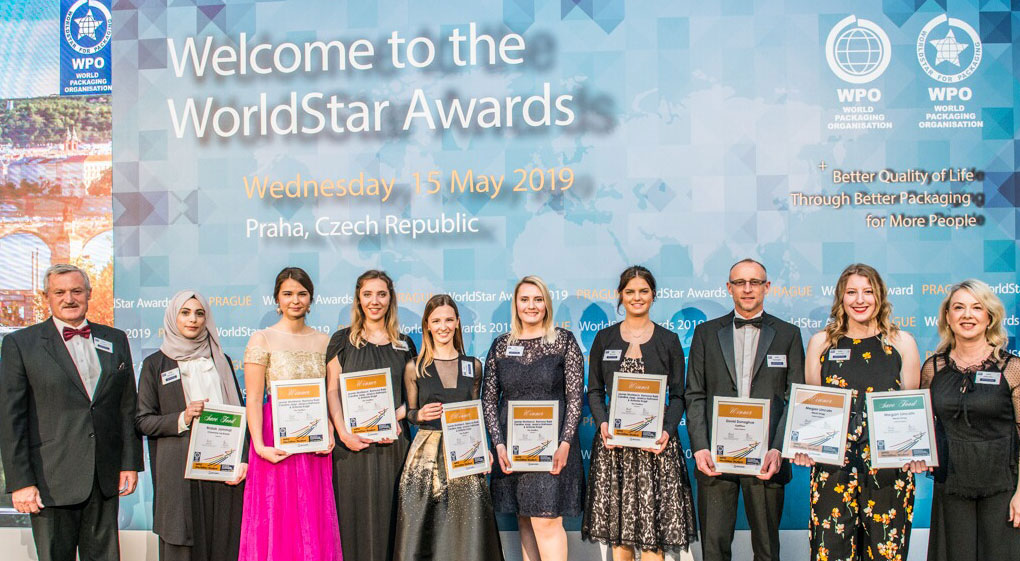 David Donaghue, pictured third from right, at the award ceremony in Prague.