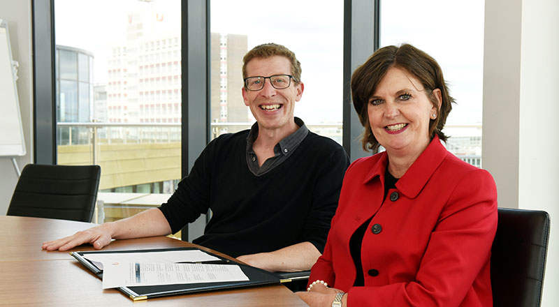 Dominic Lusardi and Professor Jane Turner OBE DL