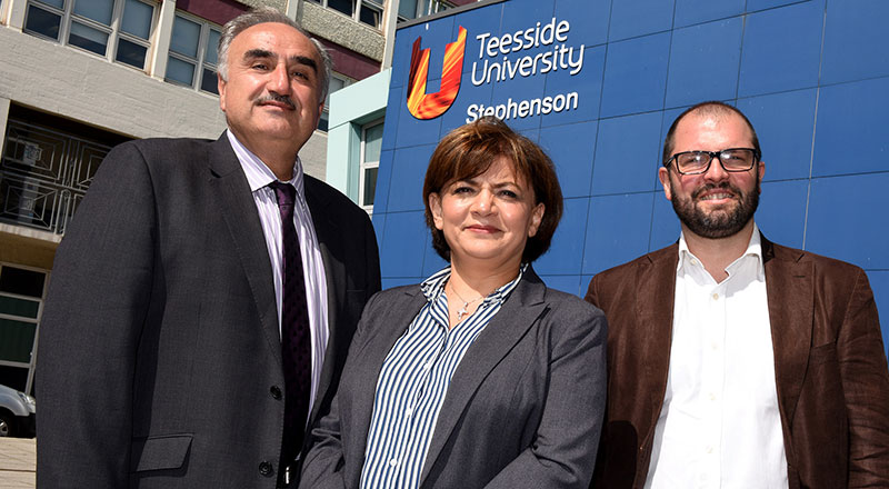 Research team members Professor Nashwan Dawood, Dr Huda Dawood and Dr Sergio Rodriguez