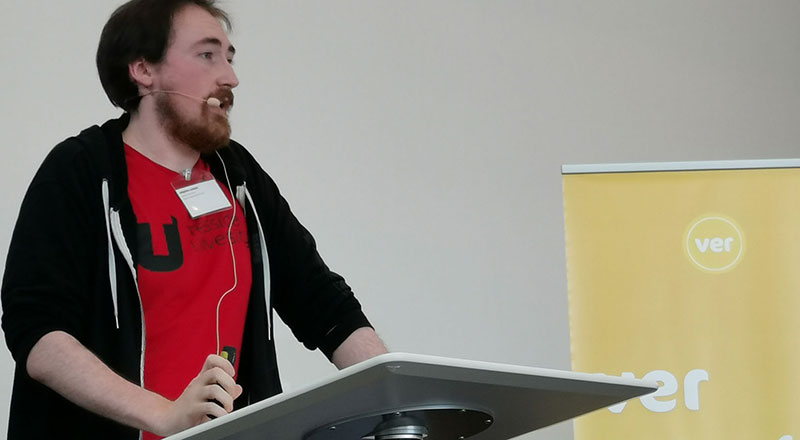 Stephen Reeson, Senior Lecturer in Computer Games Design, at the FT Game Jam