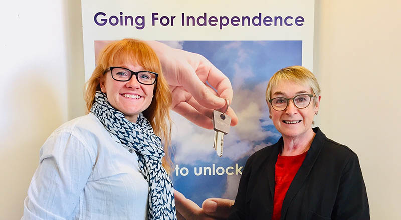 Social entrepreneur-in-residence Pam Bennett (right) with her daughter Sophie Bishop, who is also a director of Going for Independence.