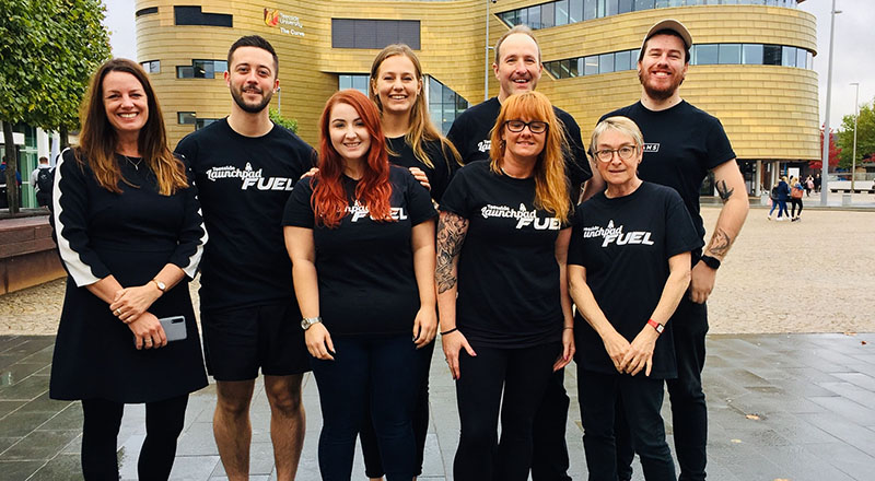 The Launchpad FUEL winners with Lizzie Dixon (far-left) Teesside University's Enterprise Coordinator