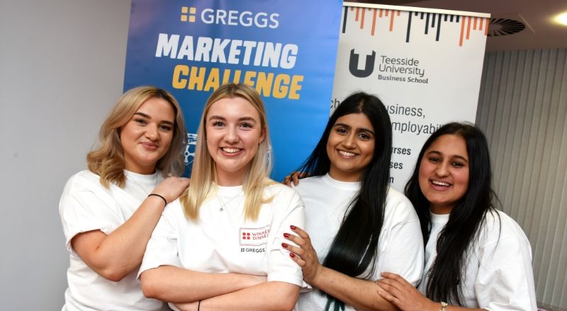 Marketing students Emily Bennett, Alisha Sarmad, Tia Ellahi and Robyn Claridge.