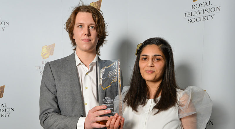  Jake Wiper and Abeera Mubarik with their RTS award