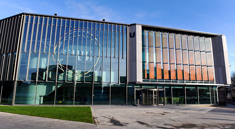 The award-winning Student Life Building at Teesside University