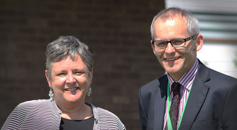 Professor Dorothy Newbury-Birch and Sean Harris. 