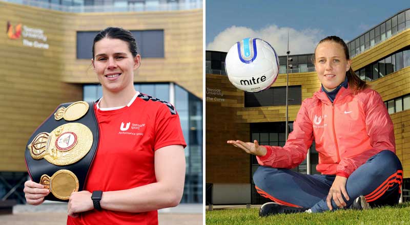Boxing champion Savannah Marshall and Arsenal Women and England footballer Beth Mead, who both studied at Teesside University. Link to Teesside University accredited by ground-breaking scheme.