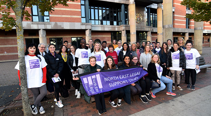 Link to Teesside University hosts the finishing line for Teesside’s first Legal Walk.