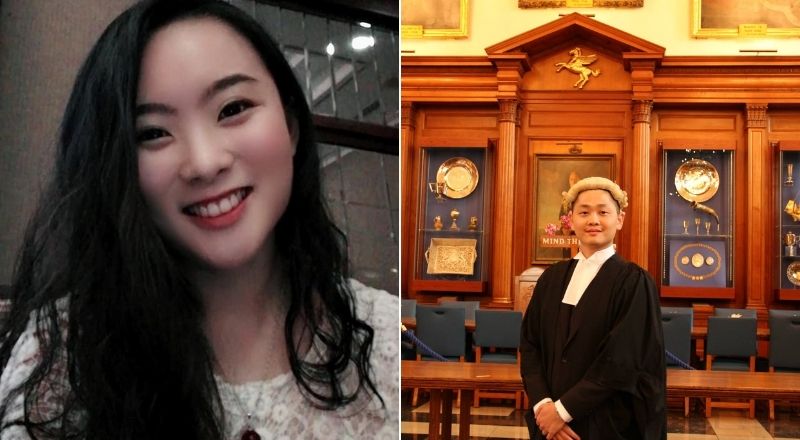 Dance graduate Adeline Jingyi Wong and law graduate Chen Kiong Gan