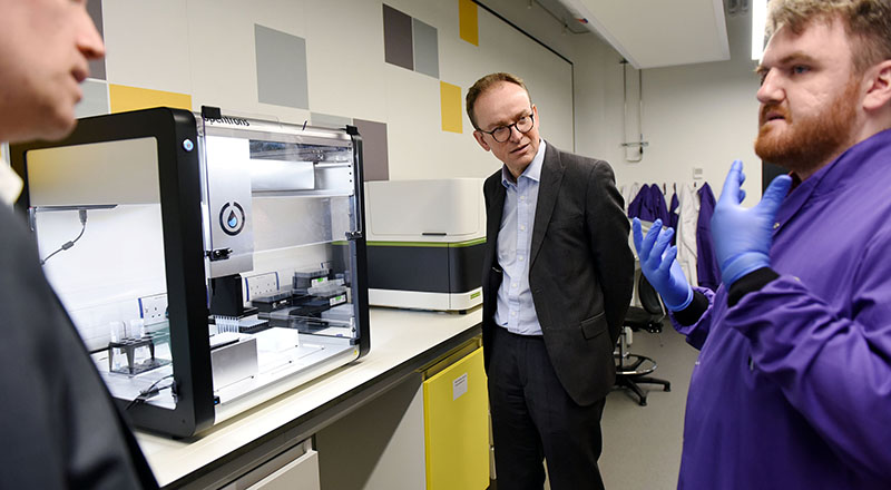 Jeremy Pocklington touring the facilities at the National Horizons Centre