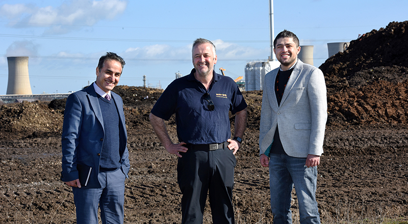 From left to right: Dr Sina Rezaei Gomari , Director of Studies; Peter Scott, Director of Scott Bros Ltd and Mardin Abdalqadir, Post-graduate researcher.