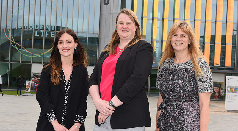 Left to right: Angela King (Head of Department for Law, Policing & Investigation, Teesside University); Erica Turner (Partner and Head of Commercial Property at Jacksons Law); and Emma Teare (Senior Lecturer in Law, Teesside University).