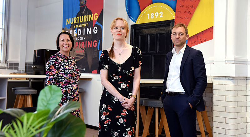 Left to right: Clare Fletcher ( Associate Dean for Learning and Teaching in the School of Arts & Creative Industries, TU); Helen Dalby (Audience and Content Director for Reach’s North East titles); and Ian McNeal (Teesside Live Editor).