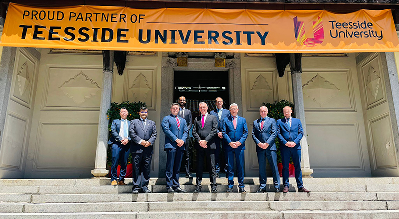 The Teesside University delegation pictured during the visit to Amity Global Institute (AGI) in Singapore